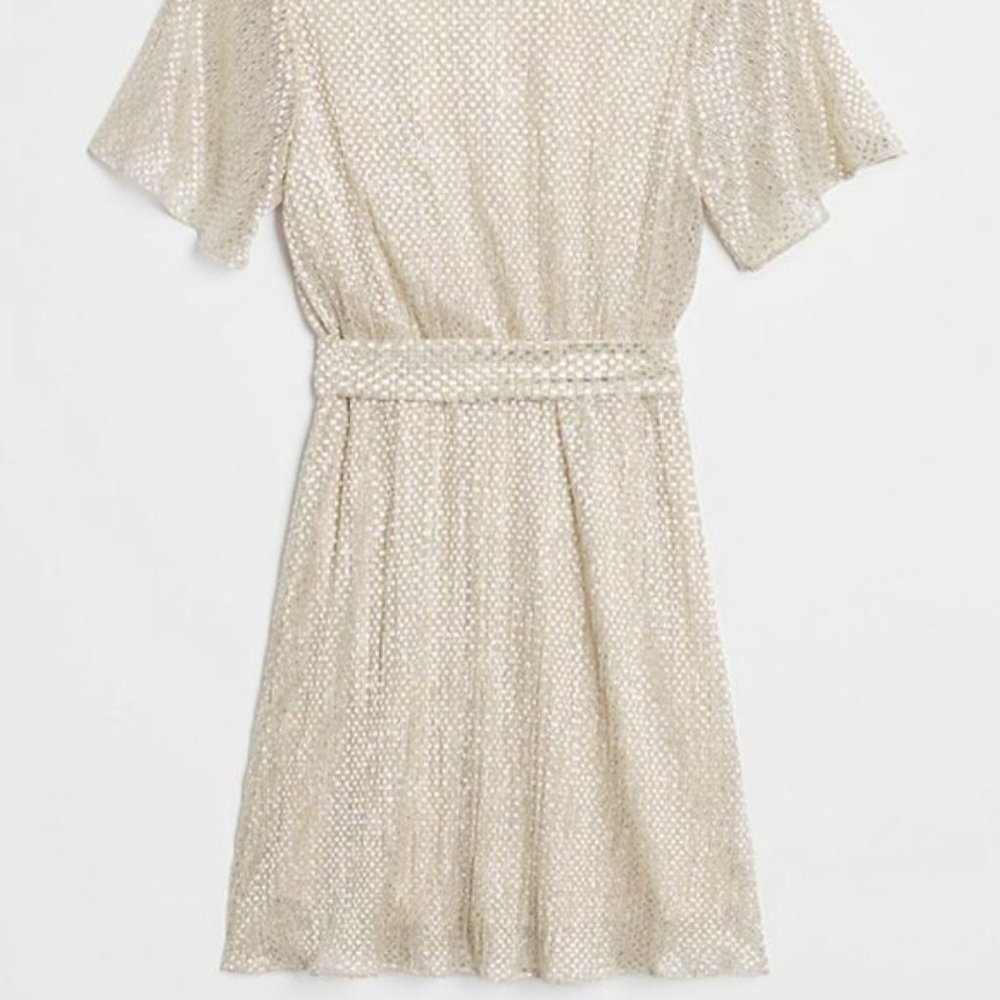 NWT Anthro Waverly Grey Mini Dress - Picture 2 of 7